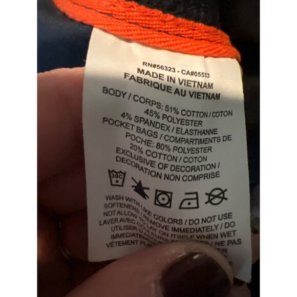 Nike Dri-Fit Flat Front Golf Pants 34x30 Navy Blue Lightweight Cotton Blend EUC - Picture 4 of 9